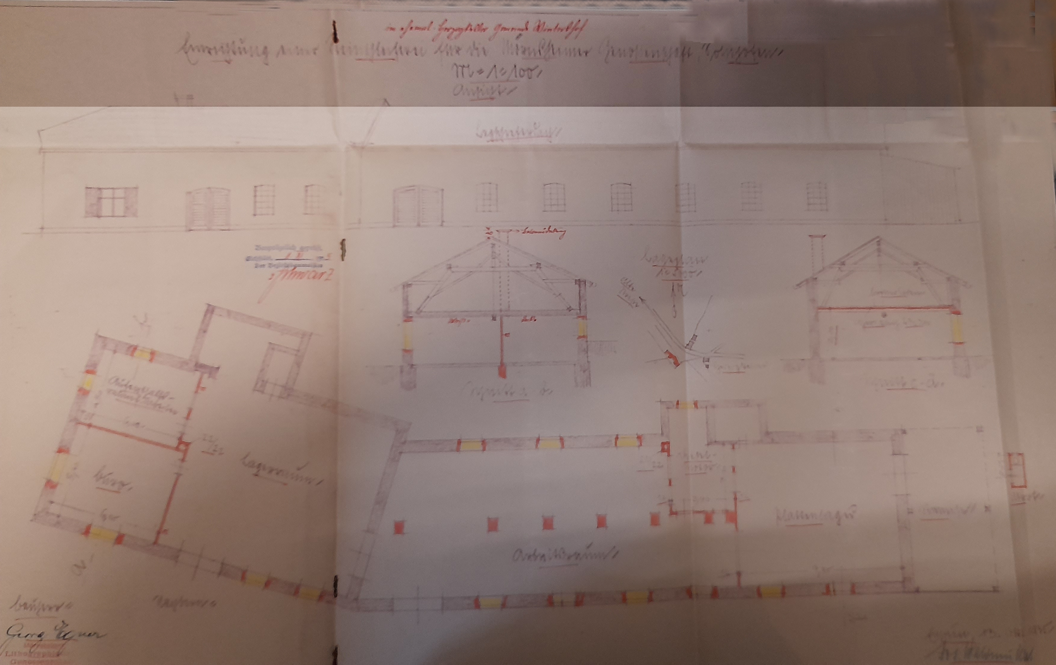 Eingereichter Plan bei der Gemeinde Wintershof.